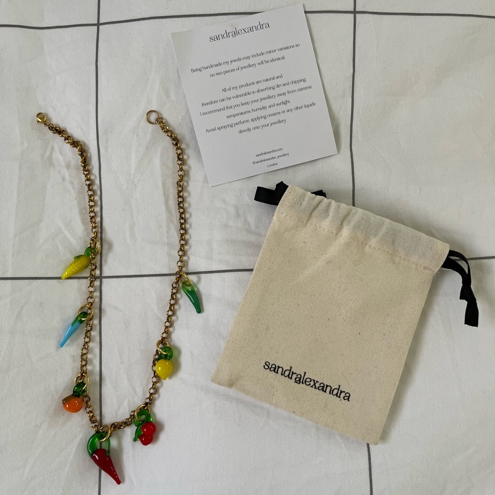 NWT Sandra Alexandra Fruit Charm Necklace